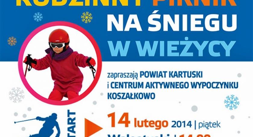 Rodzinne Walentynki na śniegu