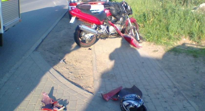 Banino. Zderzenie samochodu z motocyklem