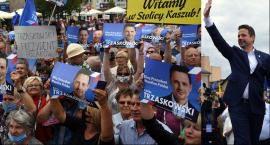 Rafał Trzaskowski odwiedził stolicę Kaszub - witały go tłumy. Wizytę zakłócali sympatycy PiS