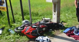 Gołubie. Wypadek z udziałem motocykla podczas wyprzedzania