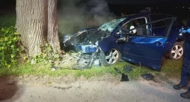 Tragiczny wypadek w Leźnie. Nie żyje 35-letni kierowca
