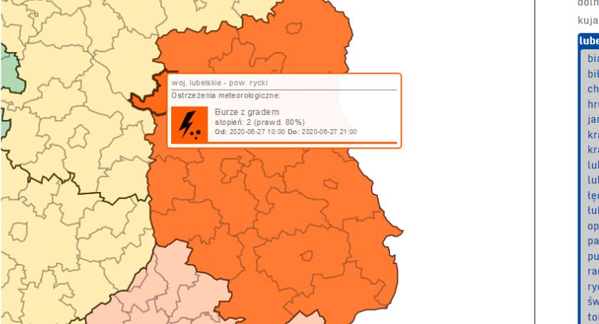 Dziś mogą wystąpić burze, grad i wiatr nawet do 90km/h
