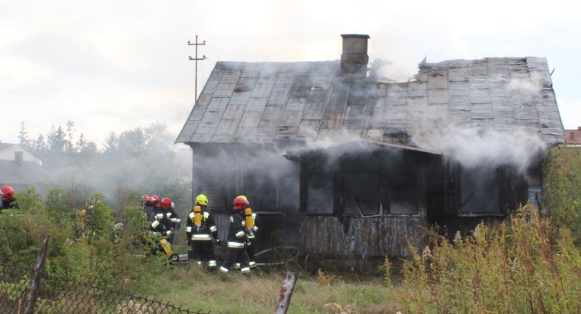 Dęblin. Pożar domu na Wiślanej