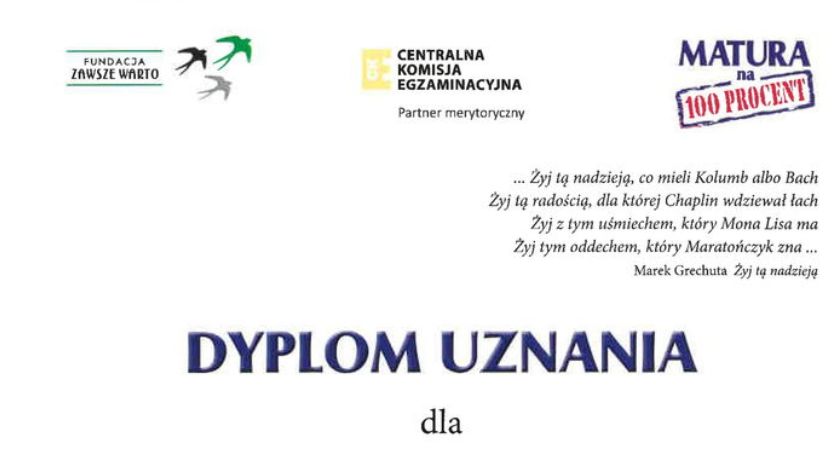 Dęblin. Zdał maturę na 100%