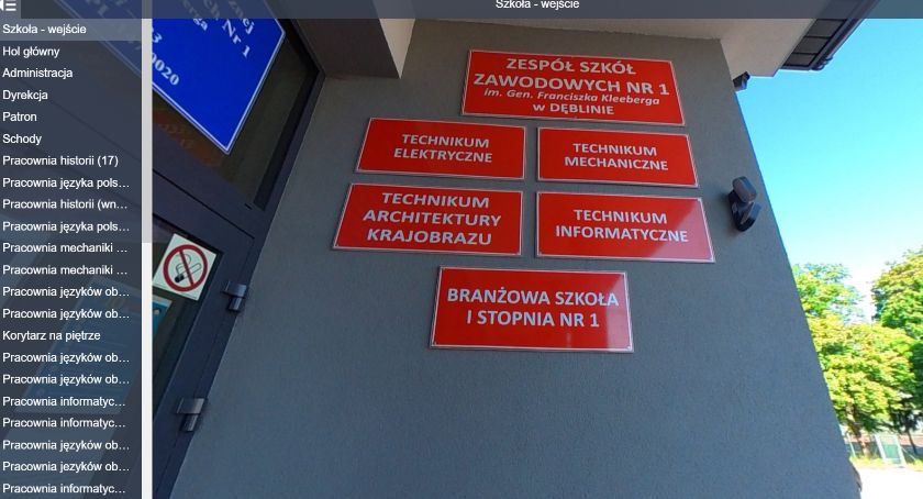 DĘBLIN: Wyrusz na wirtualny spacer po ZSZ nr 1 