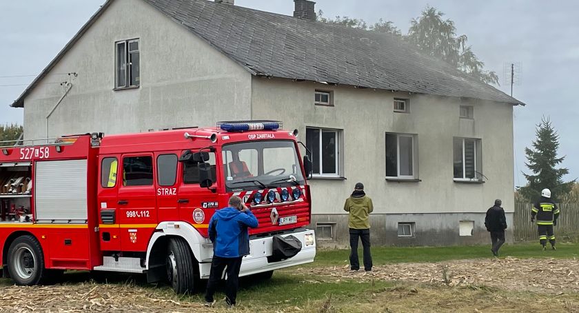 Lendo Wielkie. Pożar domu jednorodzinnego