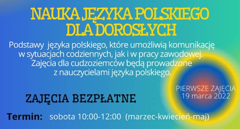 Rusza nauka języka polskiego dla dorosłych i zajęcia dla dzieci z Ukrainy 
