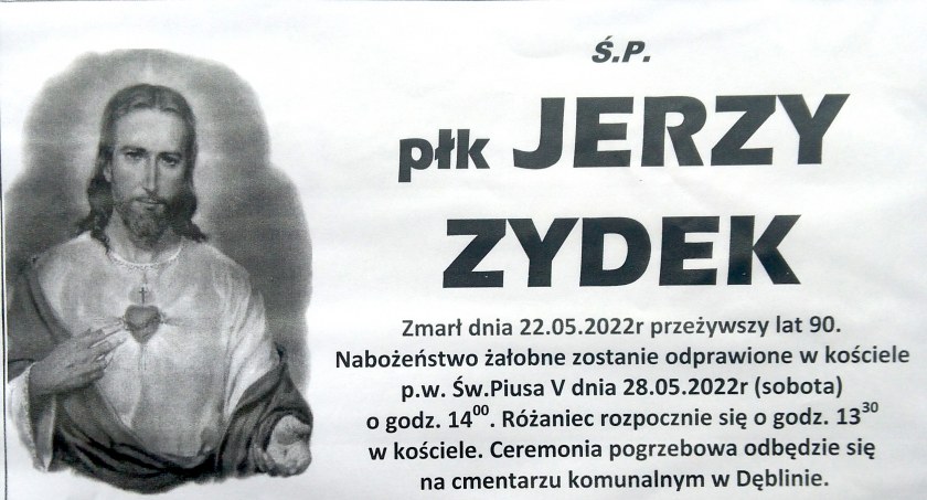 Zmarł płk Jerzy Zydek. Pasjonat historii Dęblina
