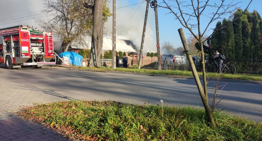 Dęblin - Pożar domu na ul. Lipowej