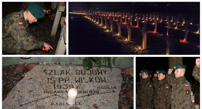 Na mogiłach żołnierzy zapłonęło 400 zniczy