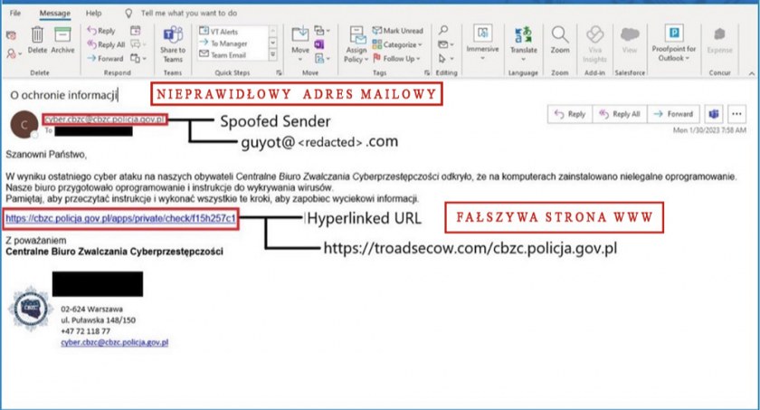Uwaga na fałszywe maile dotyczące rzekomego cyberataku!