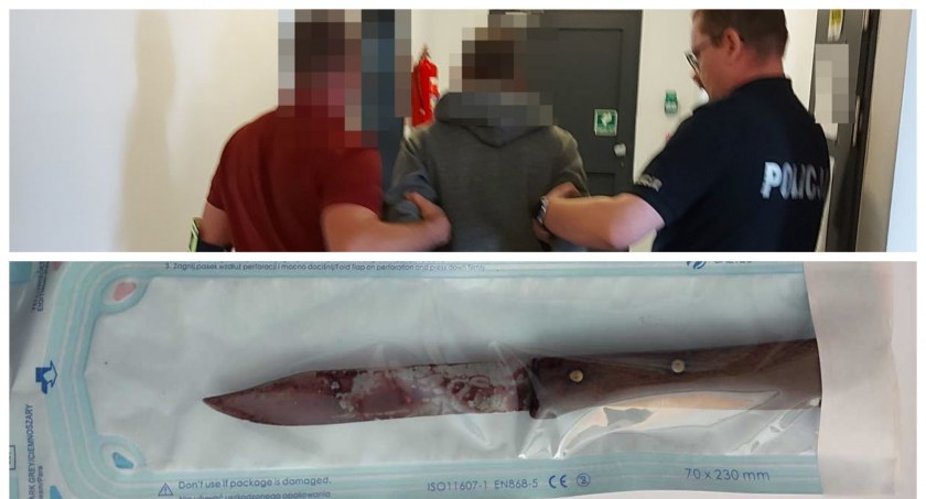 33-latek ugodził dwukrotnie nożem w szyję współbiesiadnika