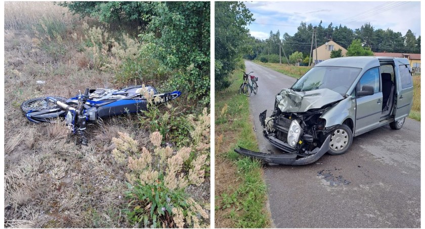 Nowa Rokitnia – Motocyklista wymusił pierwszeństwo. Z obrażeniami ciała trafił do szpitala