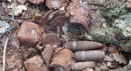 Bomby lotnicze i pociski artyleryjskie leżały w lesie