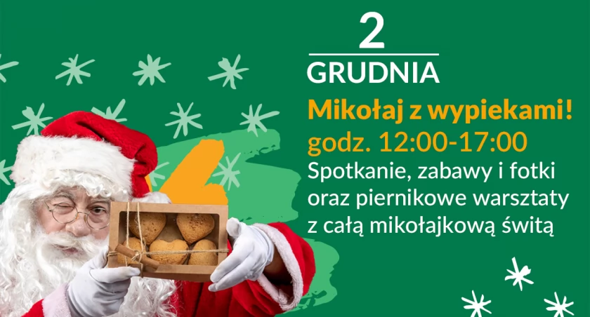 Mikołaj w Galenie. 2 grudnia Galeria Galena zaprasza na spotkanie z Mikołajem i warsztaty pieczenia pierników