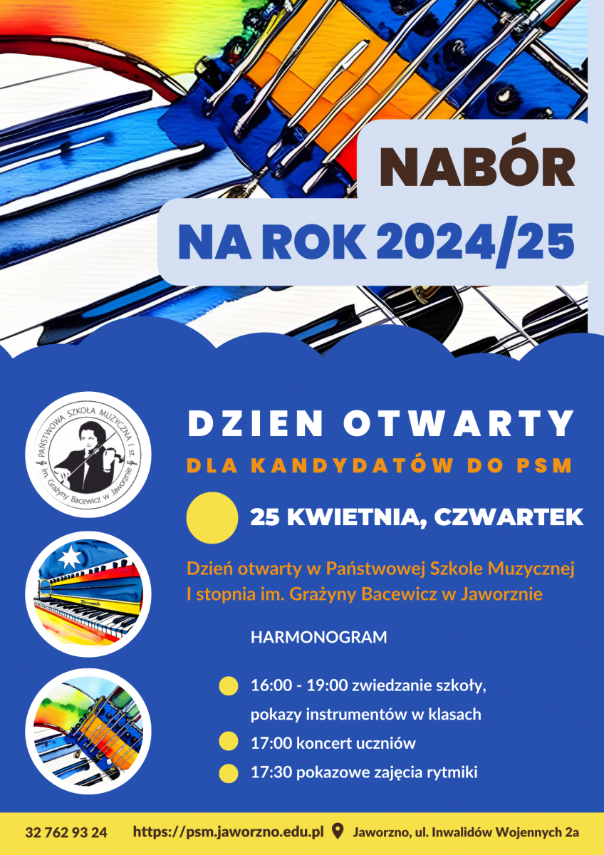 Jaworznicka szkoła muzyczna zaprasza na Dzień Otwarty