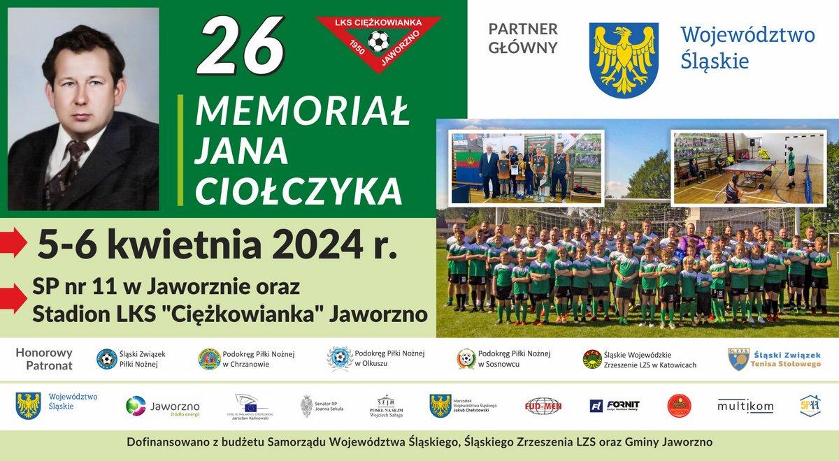 LKS „Ciężkowianka” Jaworzno zaprasza na 26. Memoriał Jana Ciołczyka