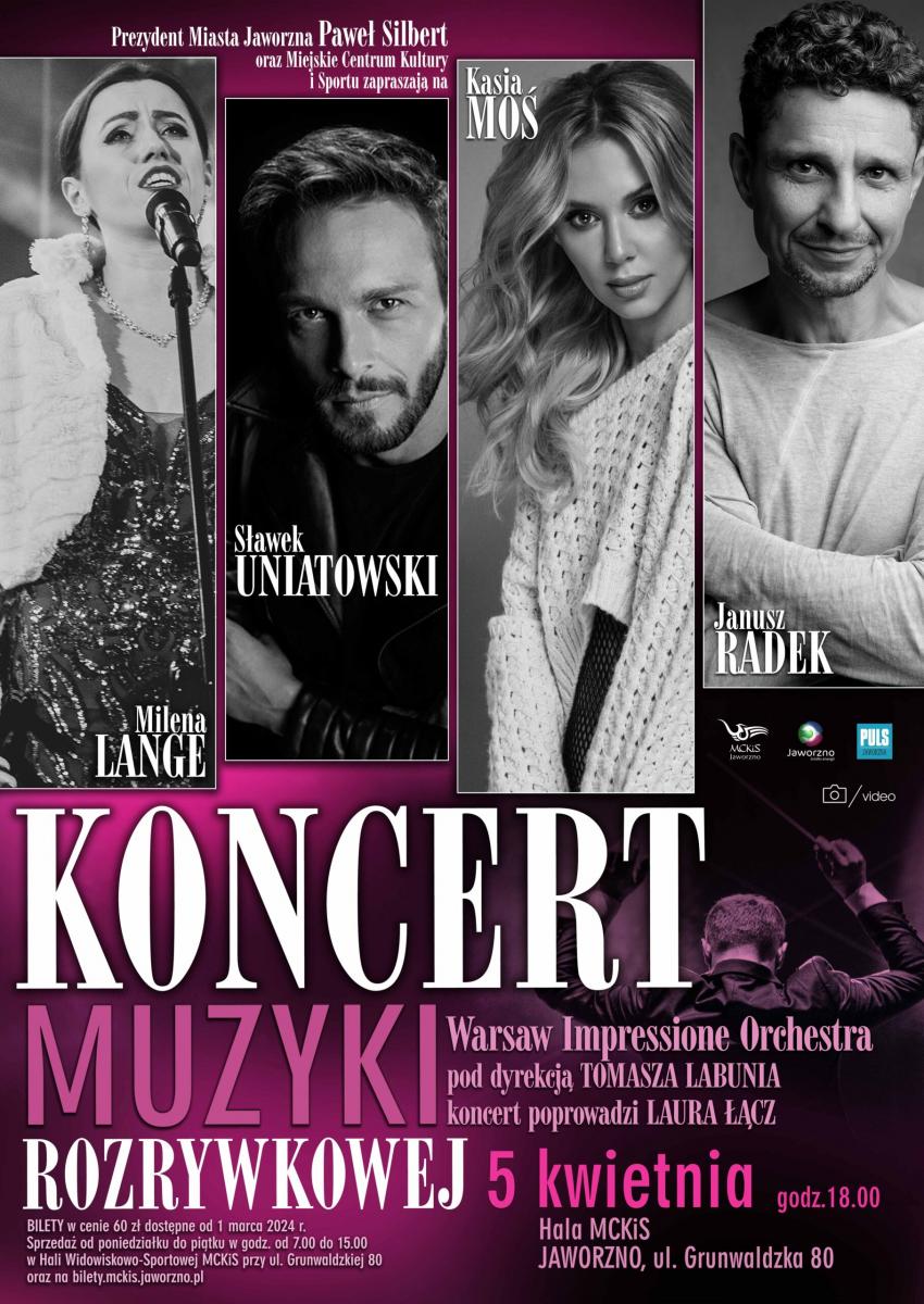 Zaproszenie na Koncerty Muzyki Rozrywkowej