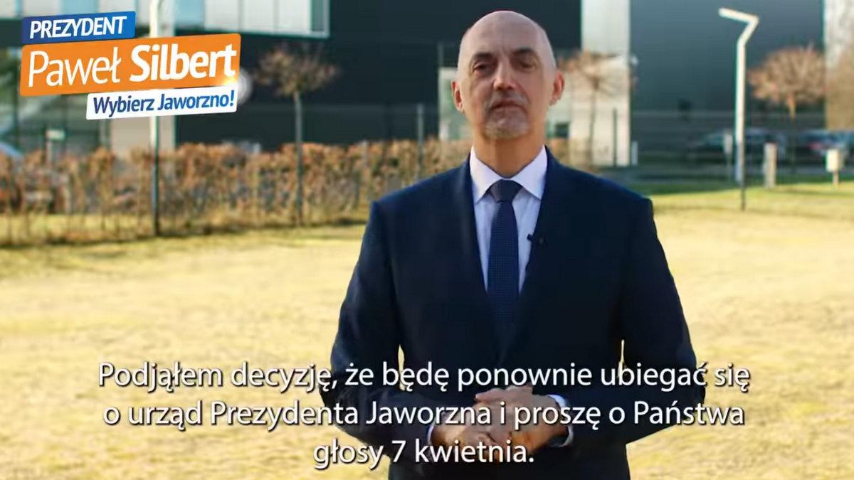 Paweł Silbert ogłosił start w wyborach na prezydenta miasta Jaworzna