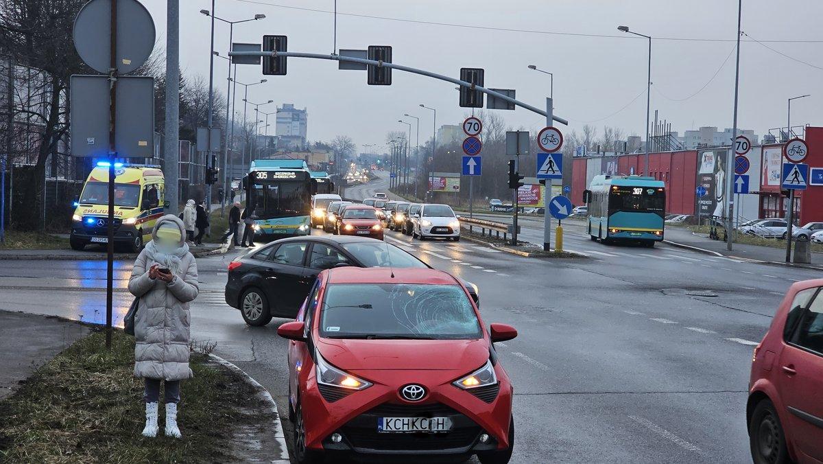 Potrącenie pieszego na Kantym