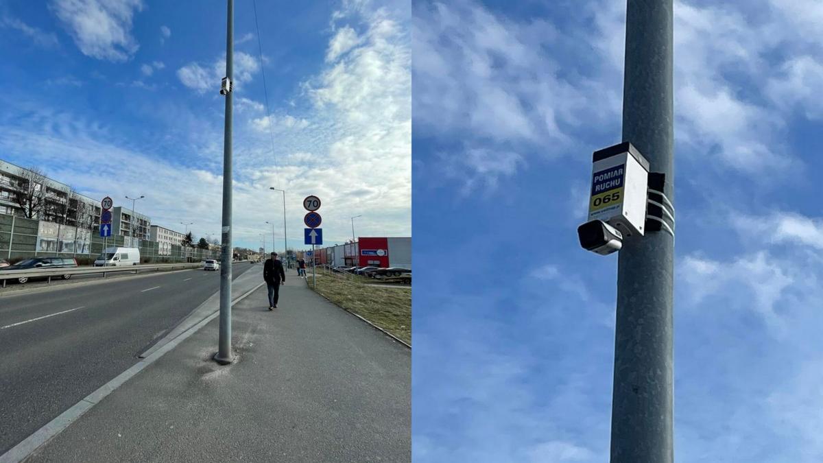 Kamery monitorują drogę przy Urzędzie Skarbowym