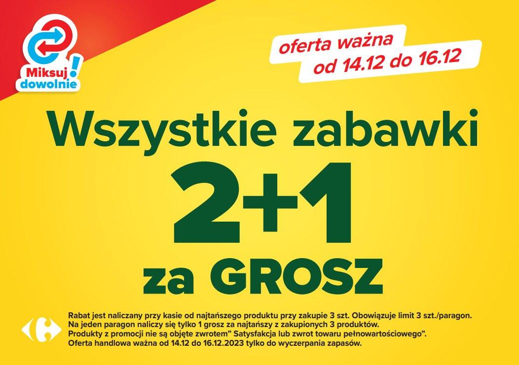Promocja w sklepach Carrefour. Wszystkie zabawki 2+1 za GROSZ