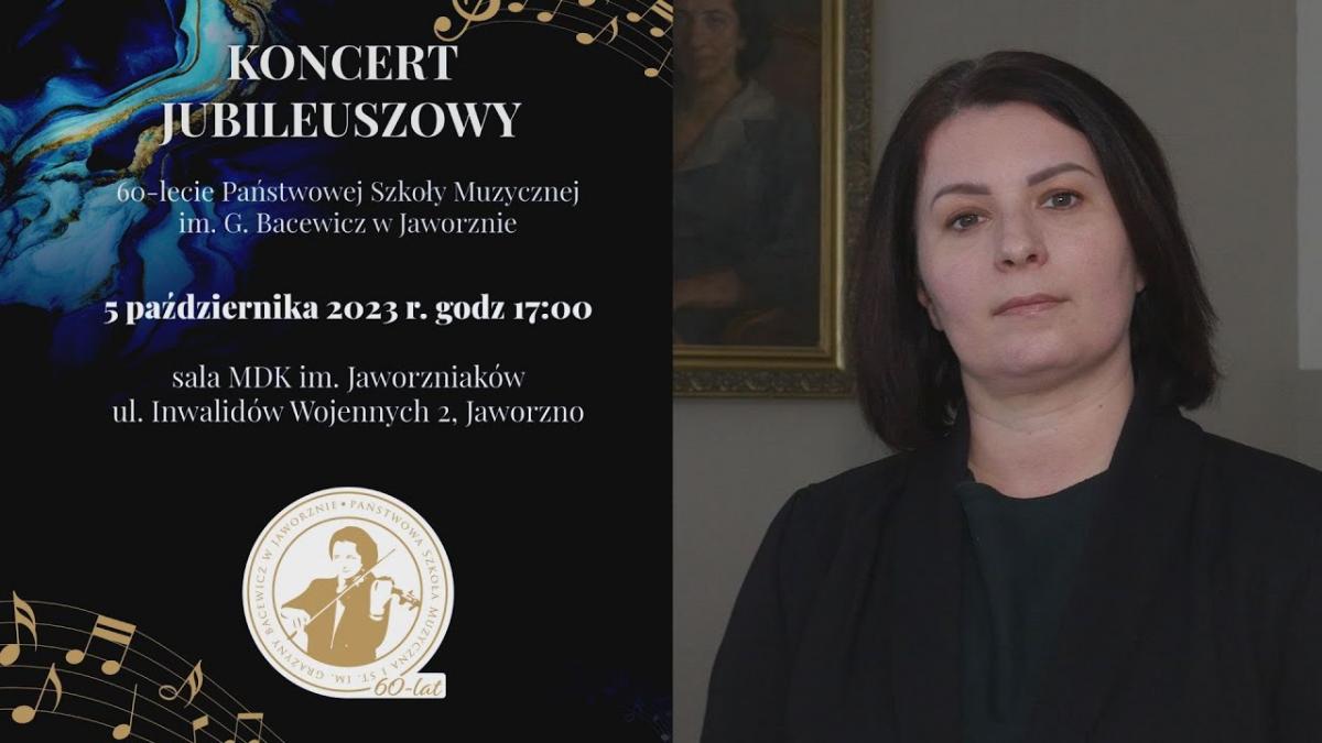 Zaproszenie na Jubileuszowy Koncert jaworznickiej szkoły muzycznej