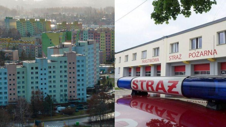 Nocny pożar w bloku na Podłężu