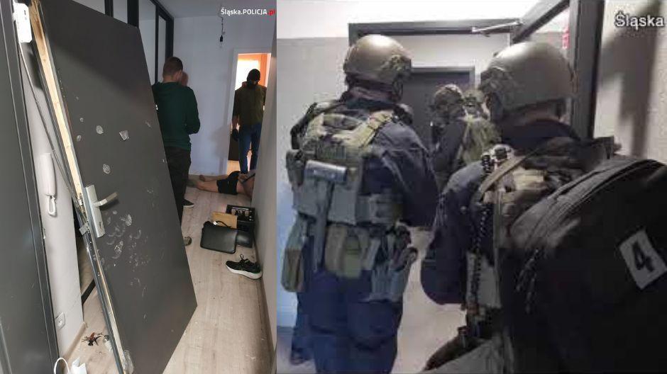 Zatrzymano śląskich pseudokibiców. Pomagali jaworzniccy kryminalni [Wideo z akcji]