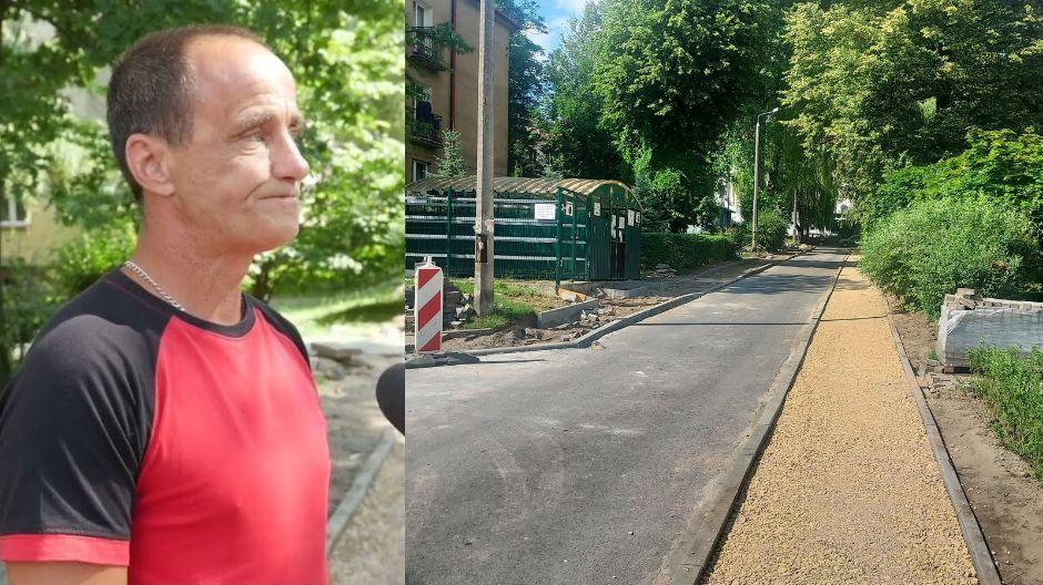 Co z odwodnieniem!? - pyta mieszkaniec ul. Bulgi, gdzie remontowany jest chodnik