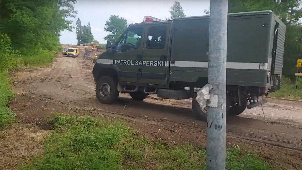 Pocisk moździerzowy znaleziony na budowie w Jaworznie. Na miejscu saperzy z Gliwic