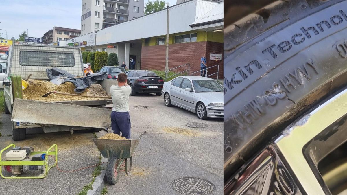 Uszkodzona felga błyskawicznie zmobilizowała zarządcę drogi do naprawy