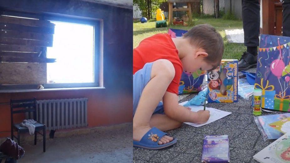 Rodzina pogorzelców z Jelenia otrzymała prezenty w ramach Dnia Dziecka