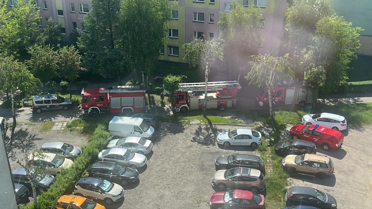 Interwencja straży pożarnej na Leopoldzie