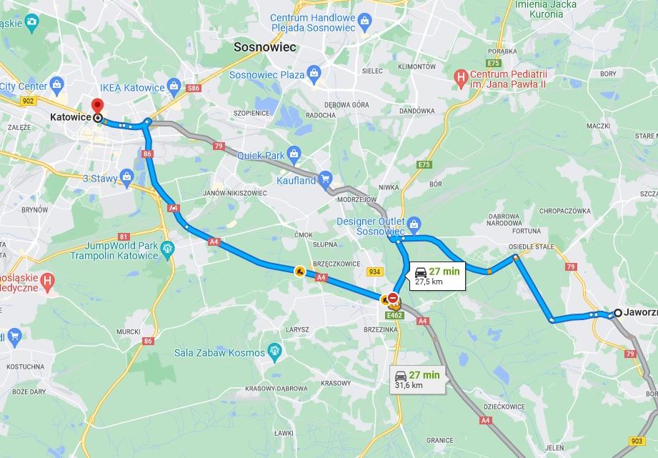 Zjazd z S1 na autostradę A4 już otwarty
