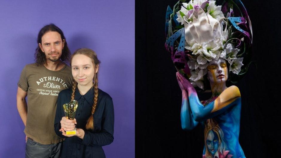 Anna Lorenc i Marian Folga na podium mistrzostw w Czechach
