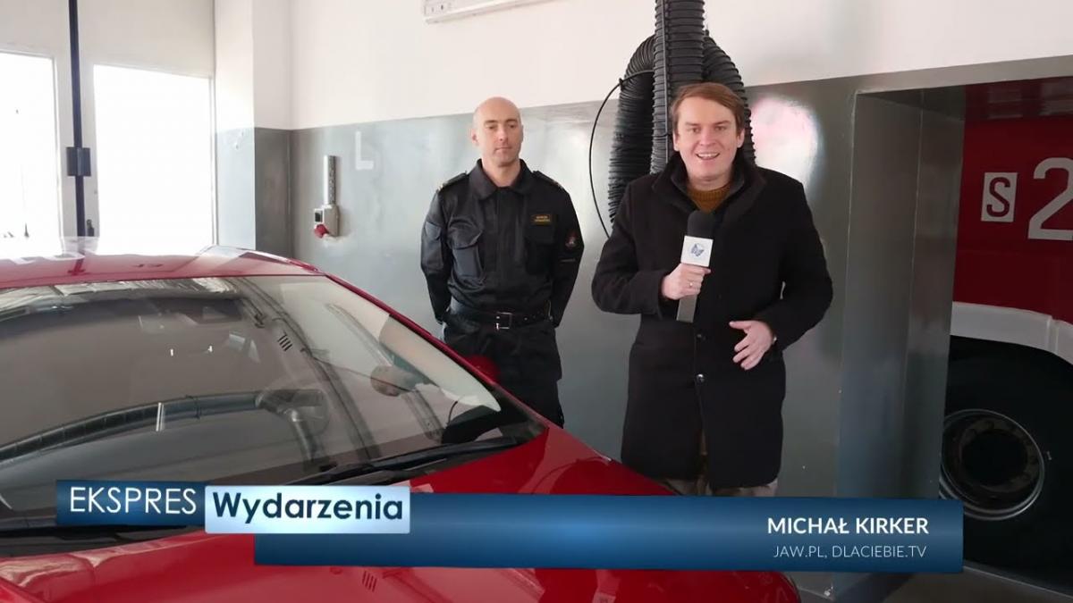 Nowy samochód i odciągi spalin w Komendzie Miejskiej Państwowej Straży Pożarnej w Jaworznie