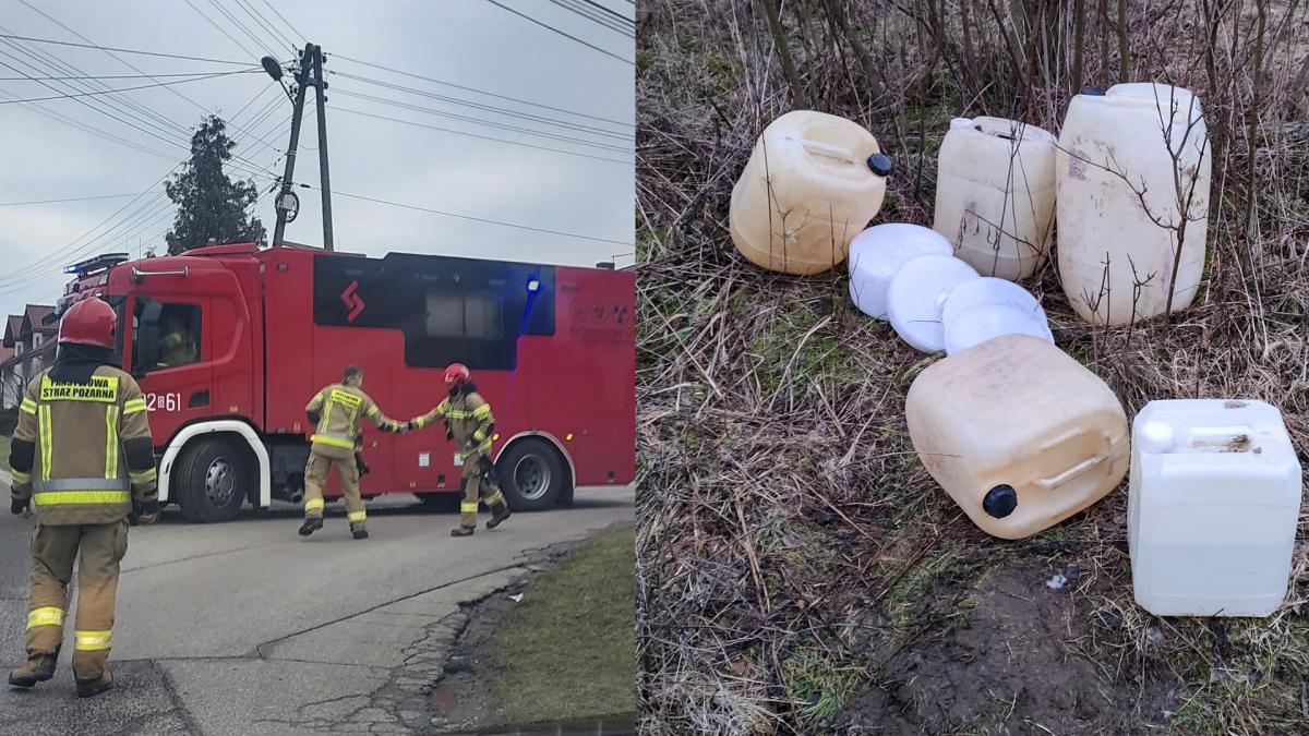 Substancje nieznanego pochodzenia odkryte w Ciężkowicach