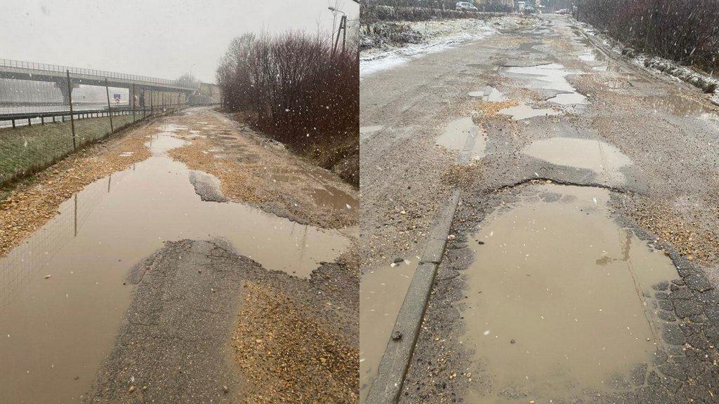 Gigantyczne dziury w drodze, można stracić zawieszenie — żalą się mieszkańcy
