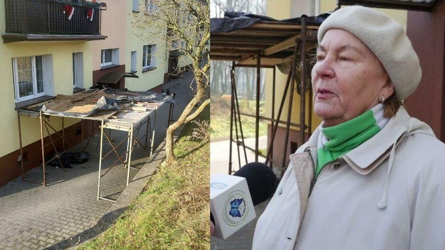 Konstrukcja przed oknami utrudnia jej życie. Spółdzielnia odpowiada