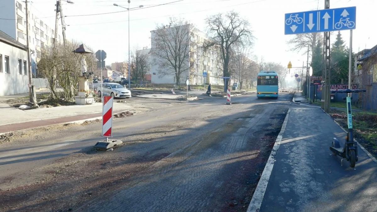 Remont ulicy Grunwaldzkiej w 2023 roku nadal trwa