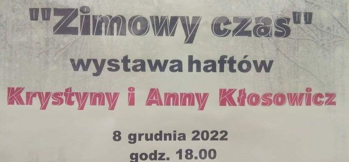 Zaproszenie na wystawę haftów Anny i Krystyny Kłosowicz