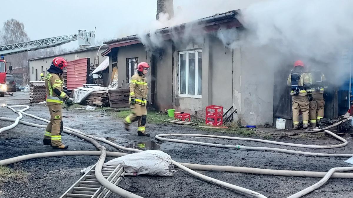 Pożar na ul. Puszkina 3 był skomplikowany i gasiło go 11 zastępów straży pożarnej