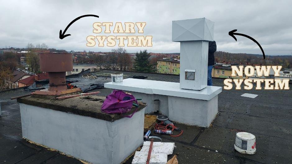 Nowe kominy w blokach na Podwalu