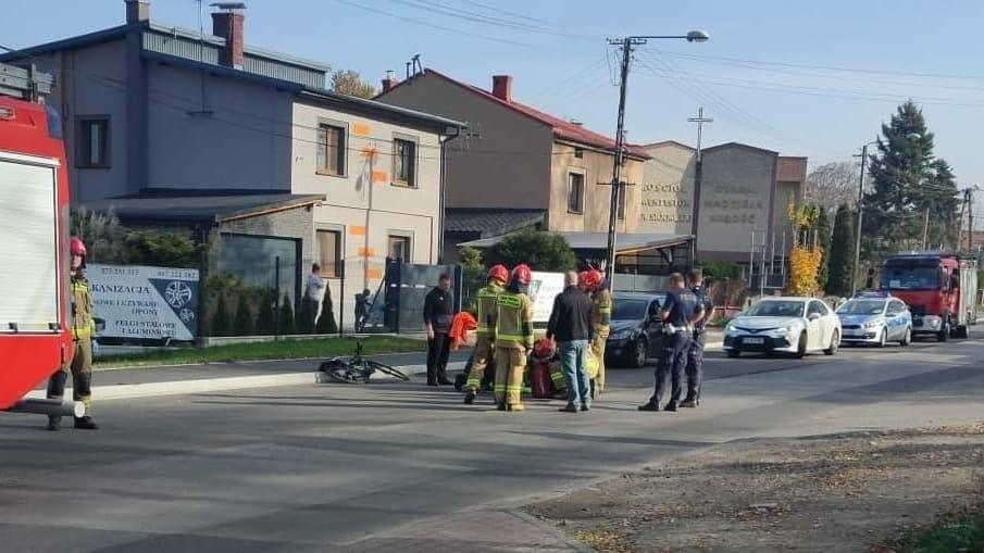 Potrącenie rowerzysty na ul. Katowickiej