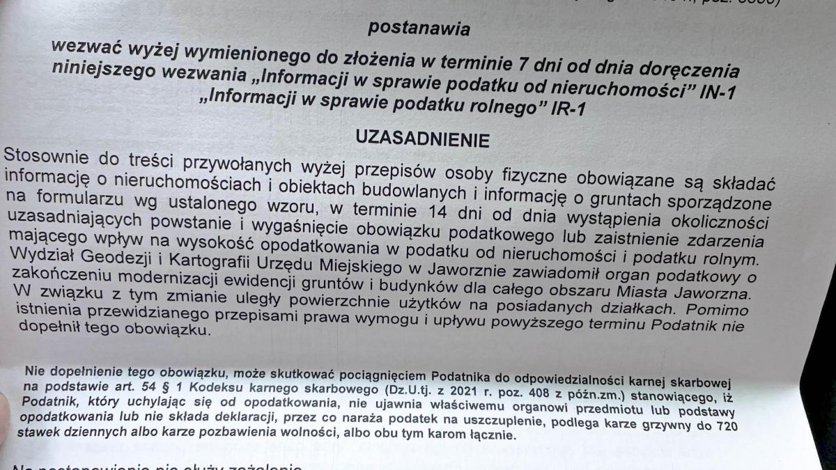 Mieszkańcy Jaworzna dostają pisma w sprawie weryfikacji podatku od nieruchomości