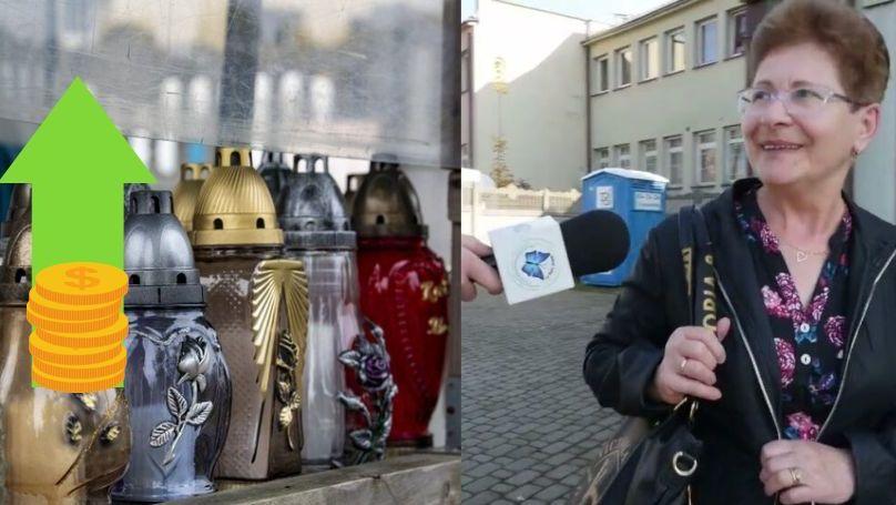 Wzrost cen zniczów i wiązanek jest bardzo dla Polaków odczuwalny