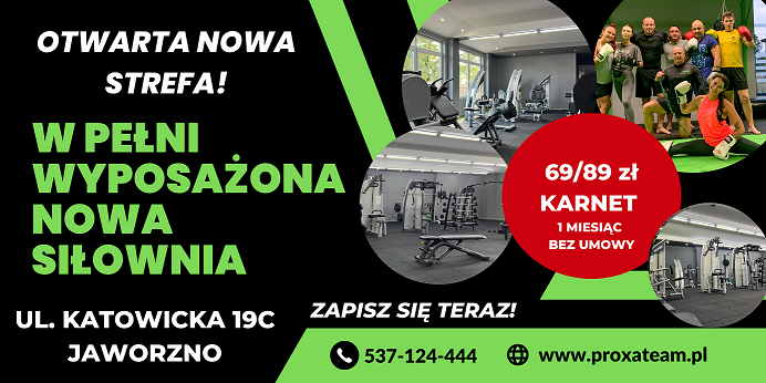 W Klubie Sportowym ProxaTeam od października ruszyła siłownia