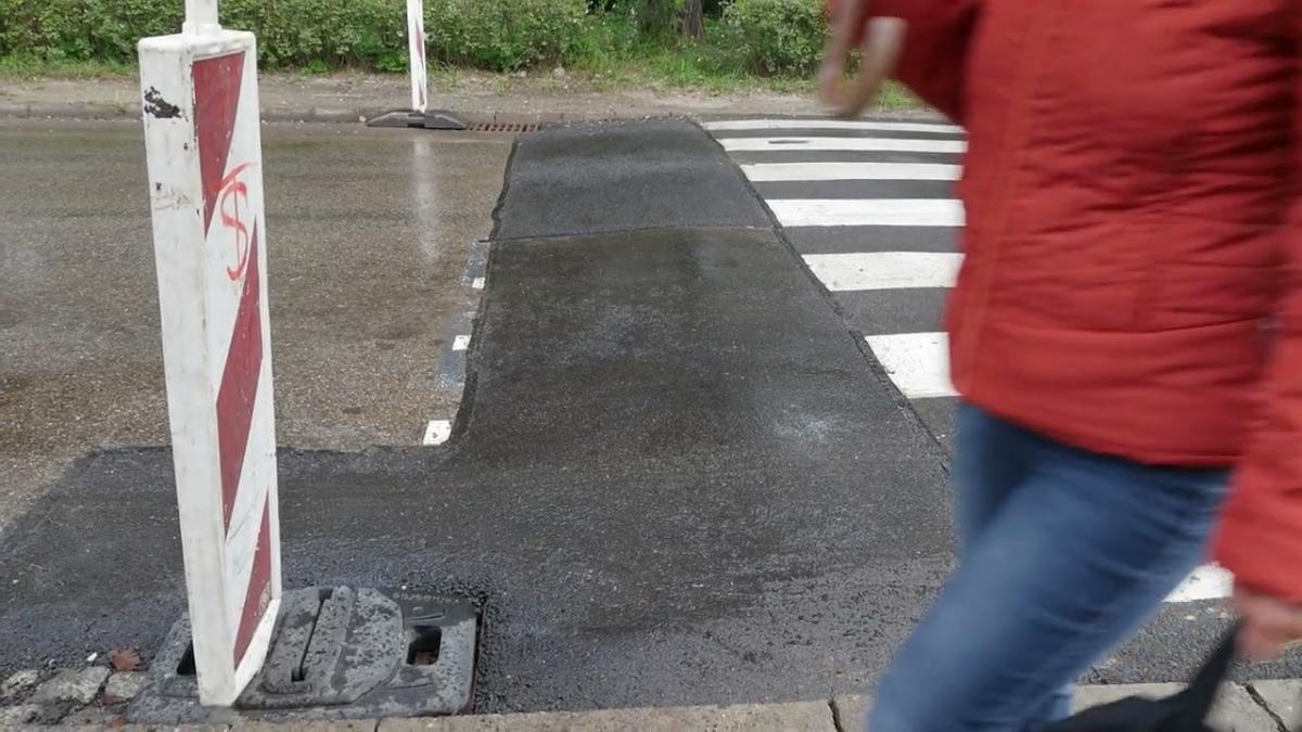Wyniesione przejście dla pieszych w Jeleniu od.Nowa