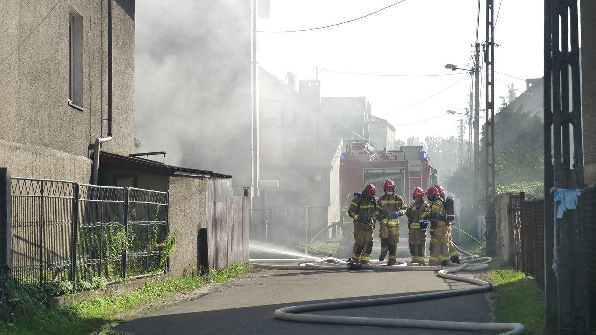 Pożar w Jeleniu przy ul. Wygoda